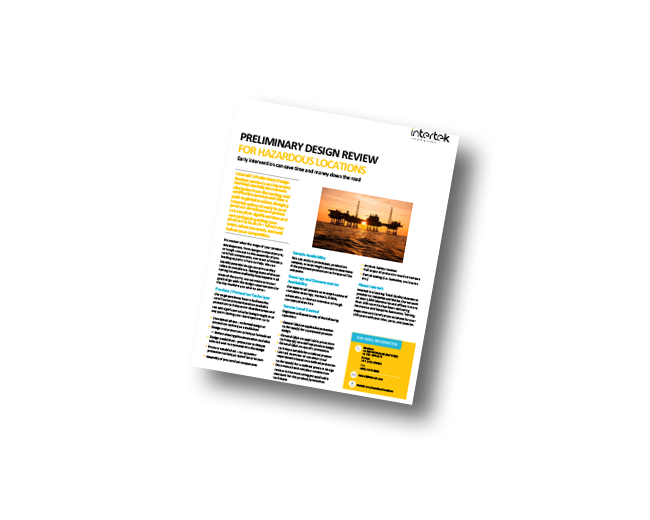 Preliminary Design Review for Hazardous Locations fact sheet
