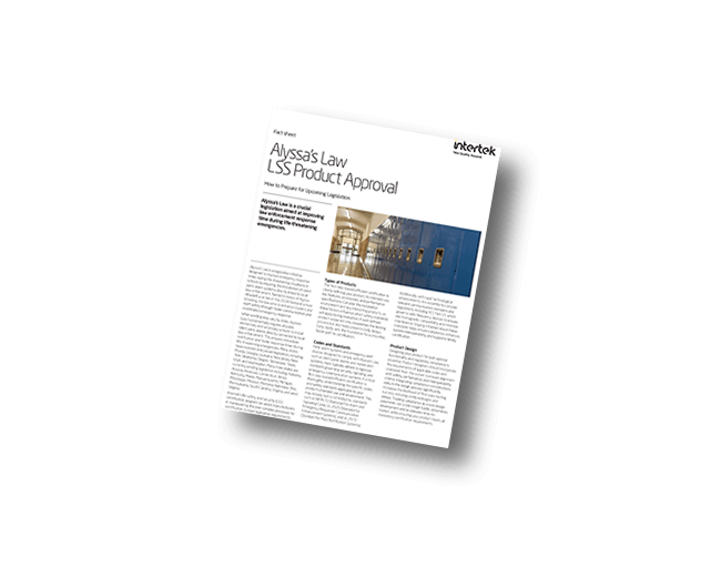 Alyssa's Law: LSS Product Approval | Fact Sheet