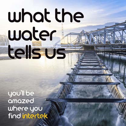 The view from the top of a water recycling plant